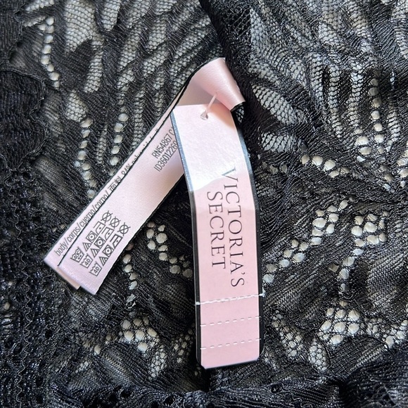 Black floral lace boy shorts underwear Large soft panties - Picture 5 of 8